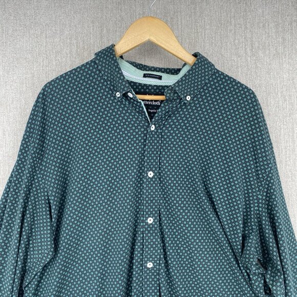 Buttercloth Button Shirt 2XL Regular Fit Icy Cotton Long Sleeve Print - Picture 4 of 9